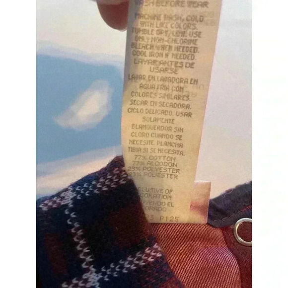 Vintage Carter’s Baby 0-3m Sleeper Outfit Bear One Piece Jumper Plaid Collared - Picture 3 of 4